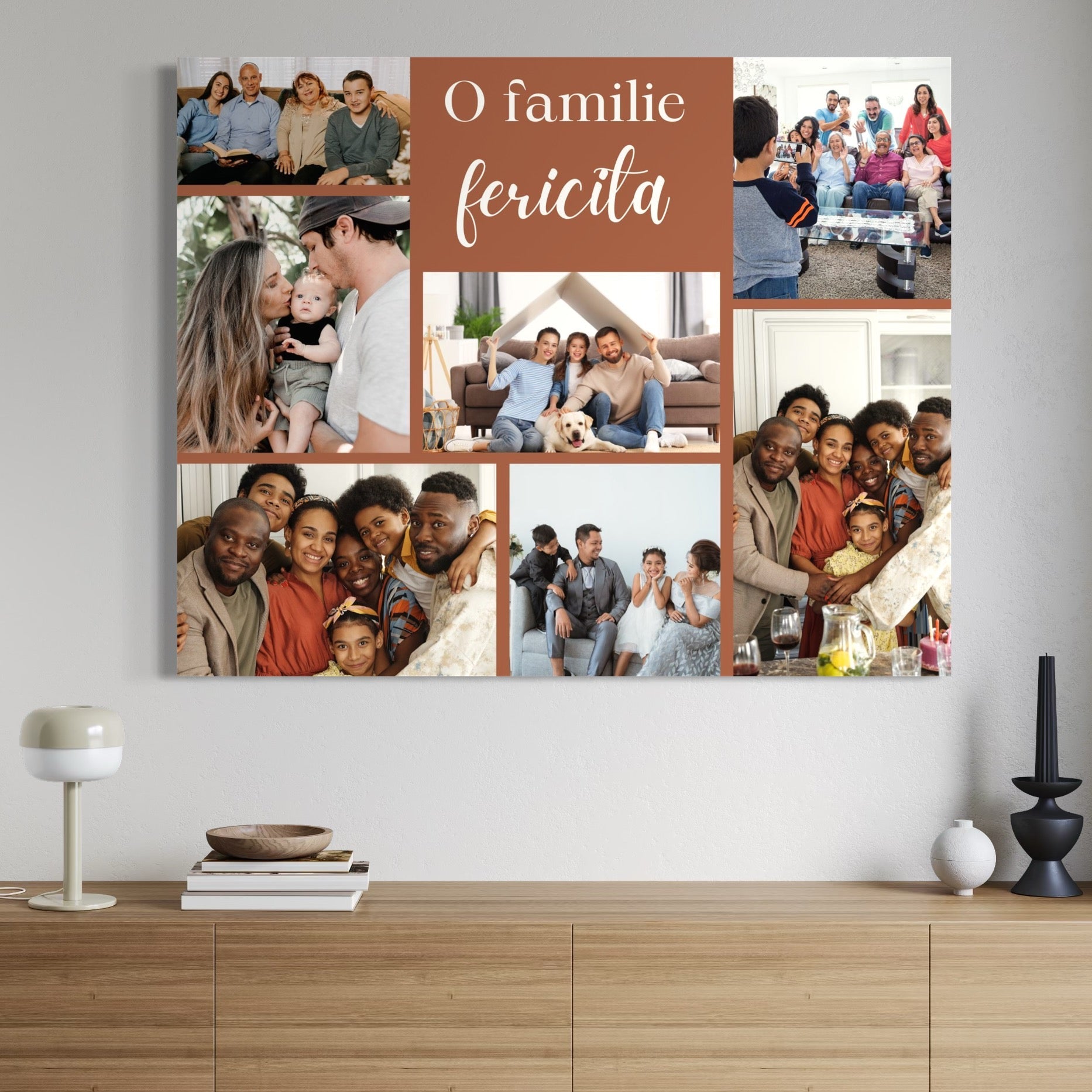 Tablou canvas cu tablou canvas personalizat cu fotografii de familie
